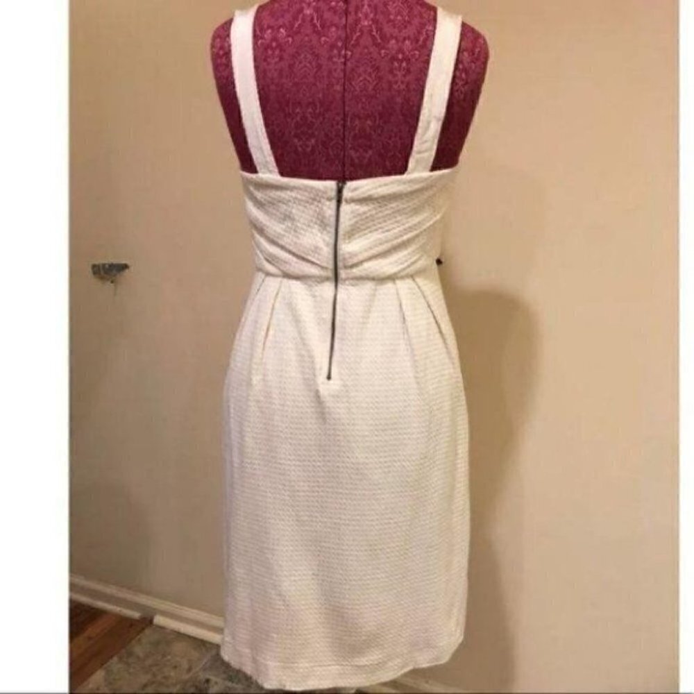 Deletta Dress Beige Black Floral Size Medium - Picture 6 of 11
